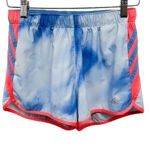 Adidas Climalite Athletic Running Tie Dye Striped High Waisted Workout Shorts